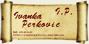 Ivanka Perković vizit kartica